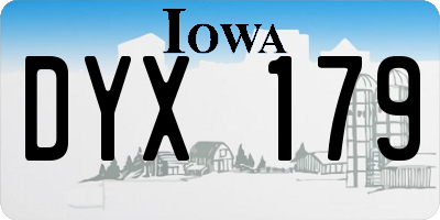 IA license plate DYX179