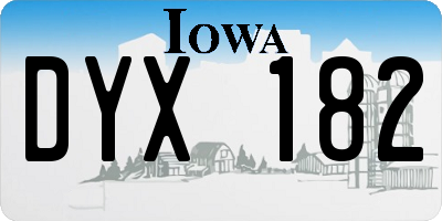 IA license plate DYX182