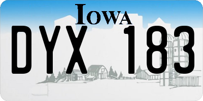 IA license plate DYX183