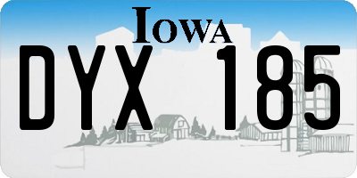 IA license plate DYX185