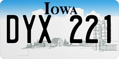 IA license plate DYX221
