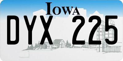 IA license plate DYX225