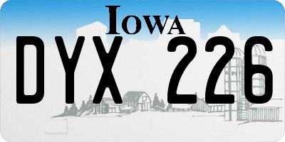 IA license plate DYX226