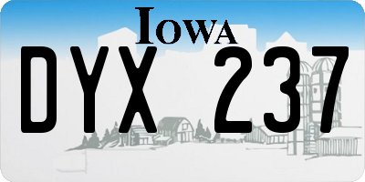 IA license plate DYX237