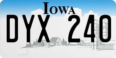 IA license plate DYX240