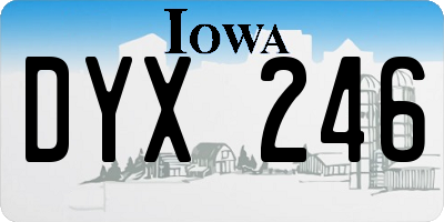 IA license plate DYX246