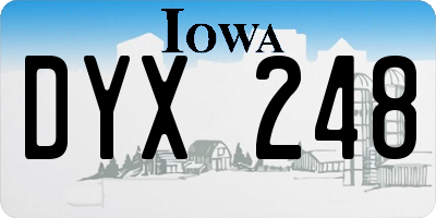 IA license plate DYX248