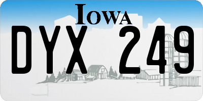 IA license plate DYX249