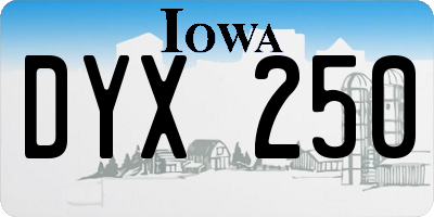 IA license plate DYX250