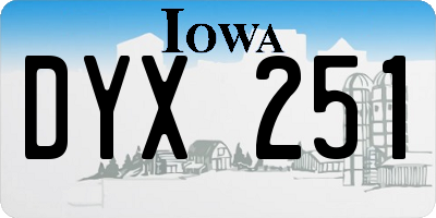 IA license plate DYX251