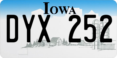 IA license plate DYX252