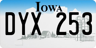 IA license plate DYX253