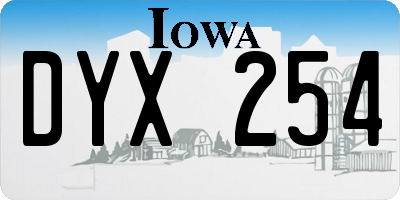 IA license plate DYX254