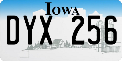 IA license plate DYX256