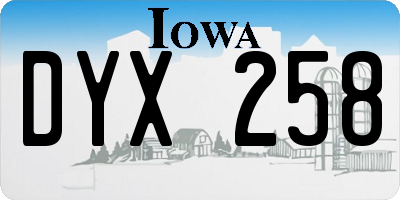 IA license plate DYX258