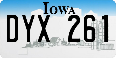 IA license plate DYX261