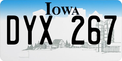 IA license plate DYX267
