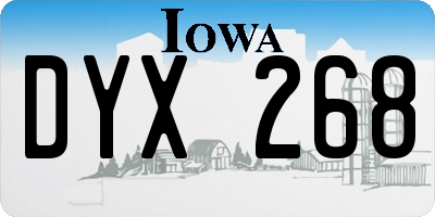IA license plate DYX268