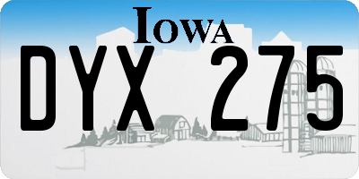 IA license plate DYX275