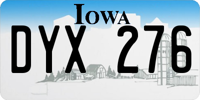 IA license plate DYX276
