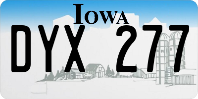 IA license plate DYX277