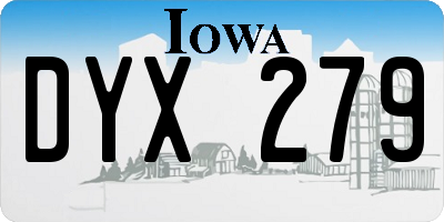 IA license plate DYX279