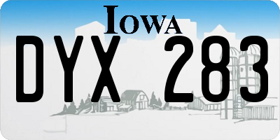 IA license plate DYX283