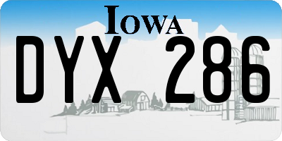 IA license plate DYX286