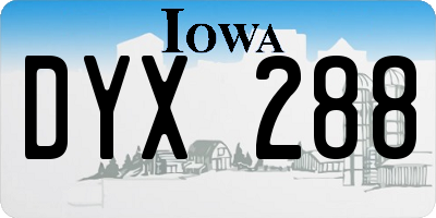 IA license plate DYX288
