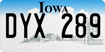 IA license plate DYX289