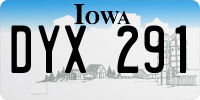 IA license plate DYX291