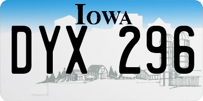 IA license plate DYX296