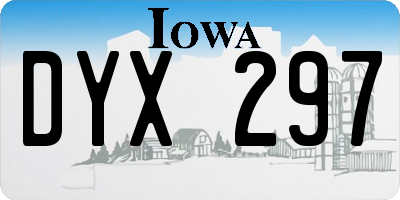 IA license plate DYX297