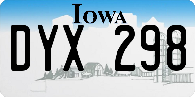 IA license plate DYX298