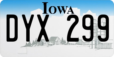 IA license plate DYX299