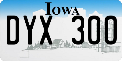 IA license plate DYX300