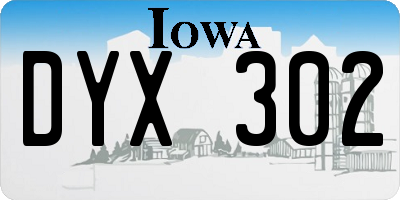 IA license plate DYX302
