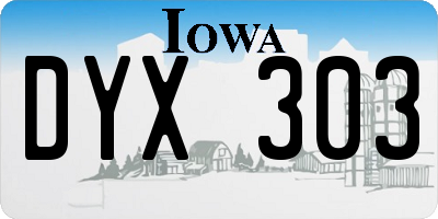 IA license plate DYX303