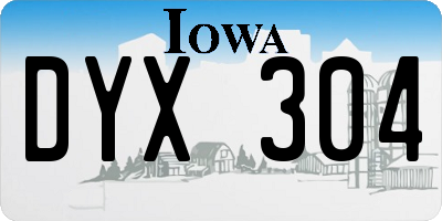 IA license plate DYX304