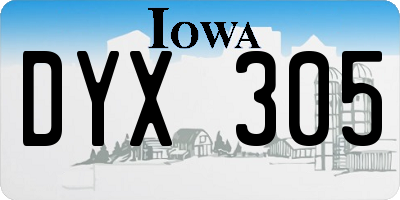 IA license plate DYX305