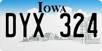 IA license plate DYX324