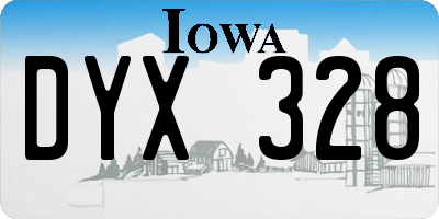 IA license plate DYX328