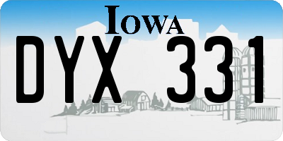 IA license plate DYX331