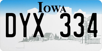 IA license plate DYX334