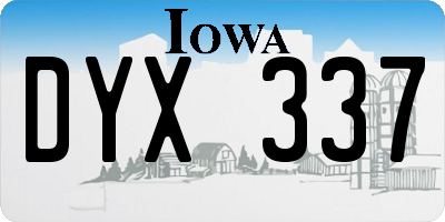 IA license plate DYX337