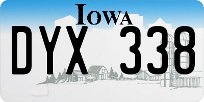 IA license plate DYX338