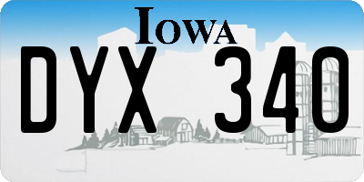 IA license plate DYX340
