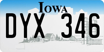 IA license plate DYX346