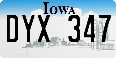 IA license plate DYX347