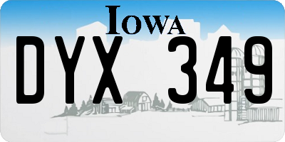 IA license plate DYX349